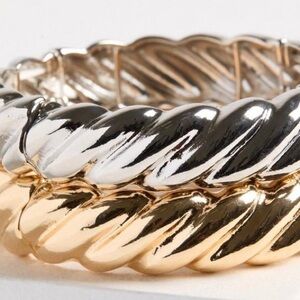 Torrid Silver and Gold Twisted Bracelet
